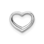 10K / 14K White Gold Polished Mini Floating Heart Slide - Product Photo