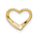 10K / 14K Yellow Gold Floating Heart Charm - Product Photo
