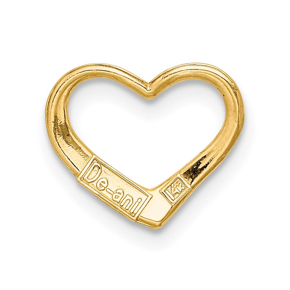10K / 14K Yellow Gold Floating Heart Charm - Product Photo