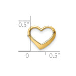10K / 14K Yellow Gold Floating Heart Charm - Product Photo