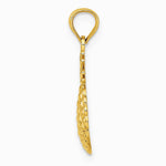 10K / 14K Yellow Gold Textured Pineapple Charm - Product Photo