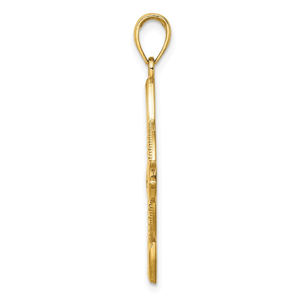 14K Yellow Gold Large Celtic Eternity Knot Charm - Product Photo