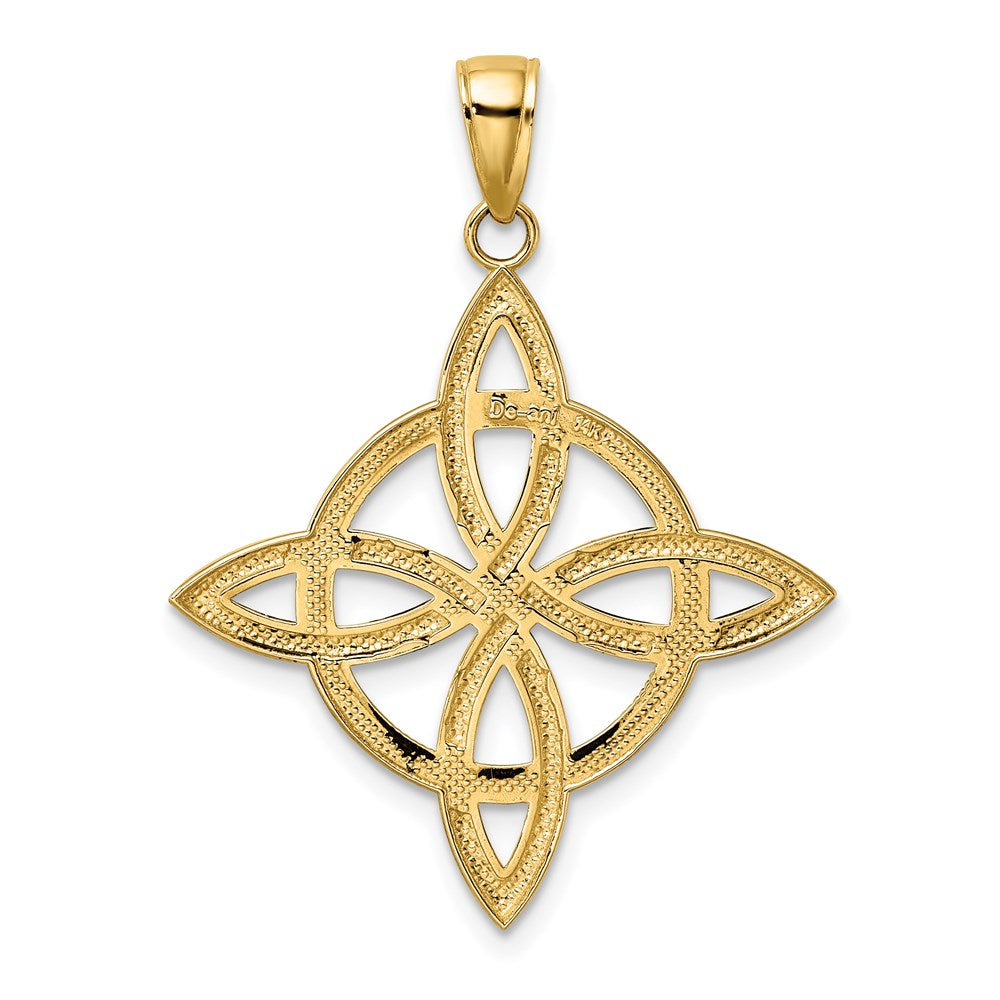 14K Yellow Gold Large Celtic Eternity Knot Charm - Product Photo