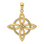 14K Yellow Gold Large Celtic Eternity Knot Charm - Product Photo