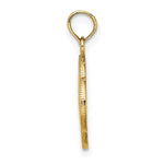 10K / 14K Yellow Gold Small Celtic Eternity Knot Circle Charm - Product Photo