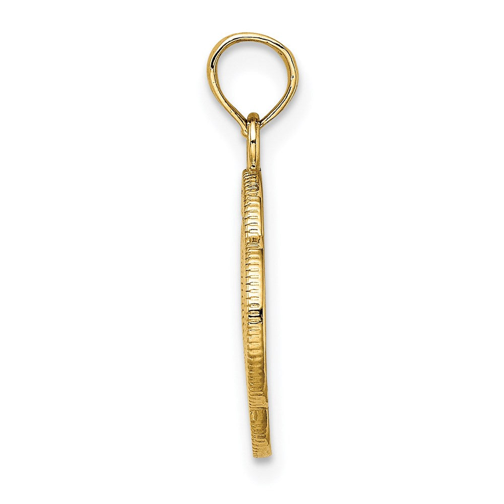 10K / 14K Yellow Gold Small Celtic Eternity Knot Circle Charm - Product Photo