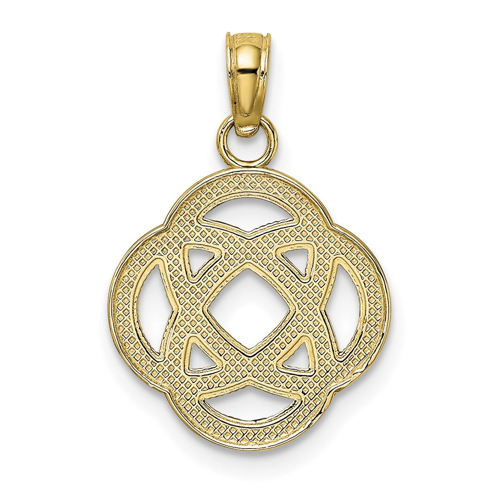 10K / 14K Yellow Gold Small Celtic Eternity Knot Circle Charm - Product Photo