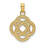 10K / 14K Yellow Gold Small Celtic Eternity Knot Circle Charm - Product Photo