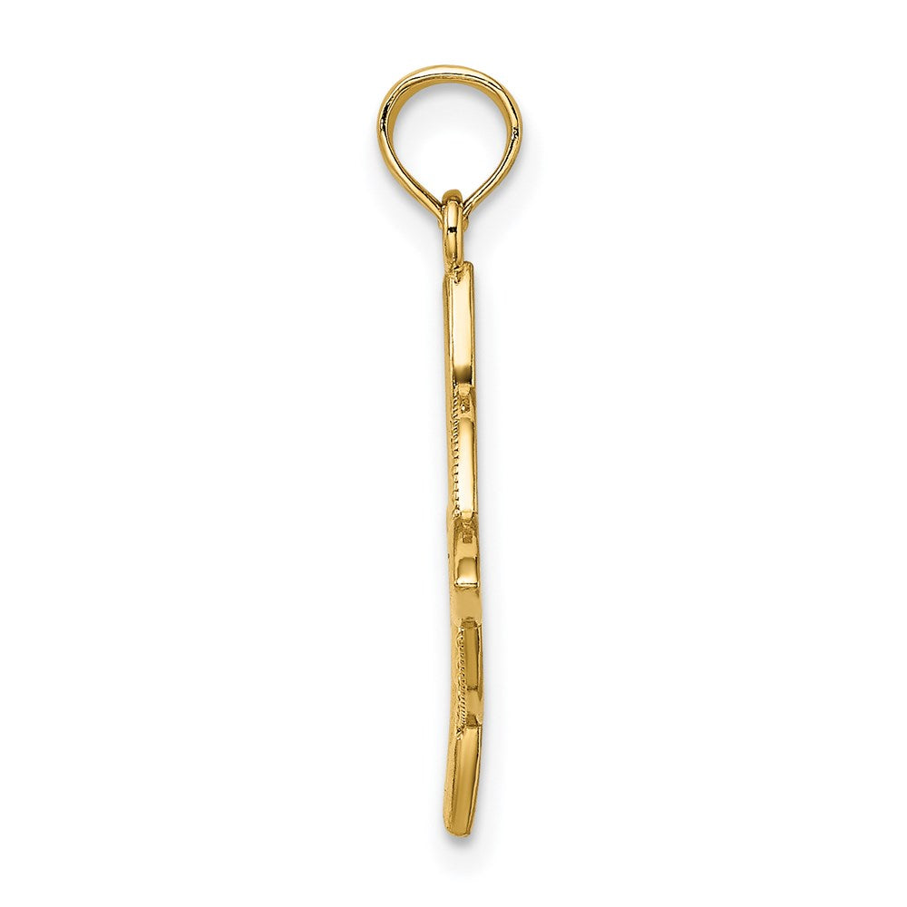 10K / 14K Yellow Gold Small Celtic Eternity Knot Charm - Product Photo