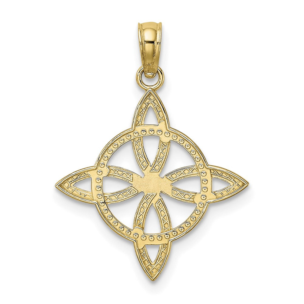 10K / 14K Yellow Gold Small Celtic Eternity Knot Charm - Product Photo