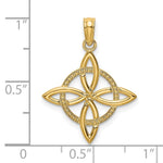 10K / 14K Yellow Gold Small Celtic Eternity Knot Charm - Product Photo