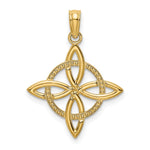 10K / 14K Yellow Gold Small Celtic Eternity Knot Charm - Product Photo