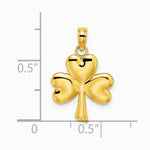 10K / 14K Yellow Gold 3-Leaf Clover Charm - Product Photo