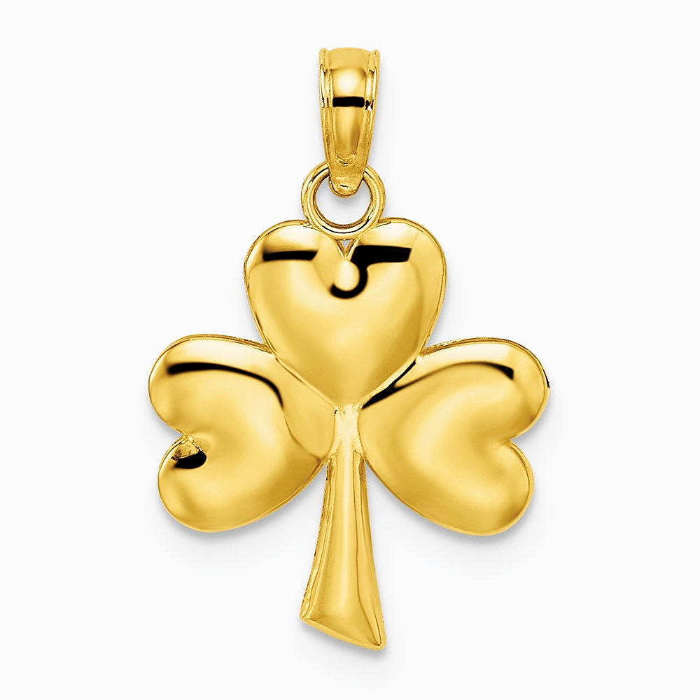 10K / 14K Yellow Gold 3-Leaf Clover Charm - Product Photo