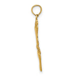 10K / 14K Yellow Gold Polished Double Vertical Feet Charm - Product Photo