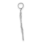 14K White Gold Polished Double Vertical Feet Charm - Product Photo