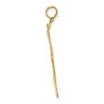 10K / 14K Yellow Gold Polished Triple Vertical Feet Charm - Product Photo