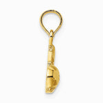 10K / 14K Yellow Gold Polished I HEART WHALES Charm - Product Photo