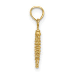 10K / 14K Yellow Gold 3-D Mini Seahorse Charm - Product Photo