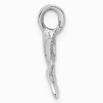 10K / 14K White Gold 3-D Polished Whale Tail Charm - Product Photo