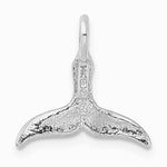 10K / 14K White Gold 3-D Polished Whale Tail Charm - Product Photo