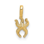 10K / 14K Yellow Gold Mini Starfish W/Fixed Bail Charm - Product Photo