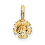10K / 14K Yellow Gold Mini Sand Dollar w/ Fixed Bail Charm - Product Photo