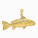 10K / 14K Yellow Gold 3-D Red Fish Charm - Product Photo