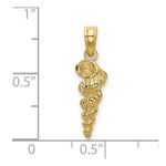 10K / 14K Yellow Gold 3-D Mini Common Wentletrap Shell Charm - Product Photo