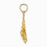 10K / 14K Yellow Gold Dolphin w/ 2 Baby Dolphins Charm - Product Photo