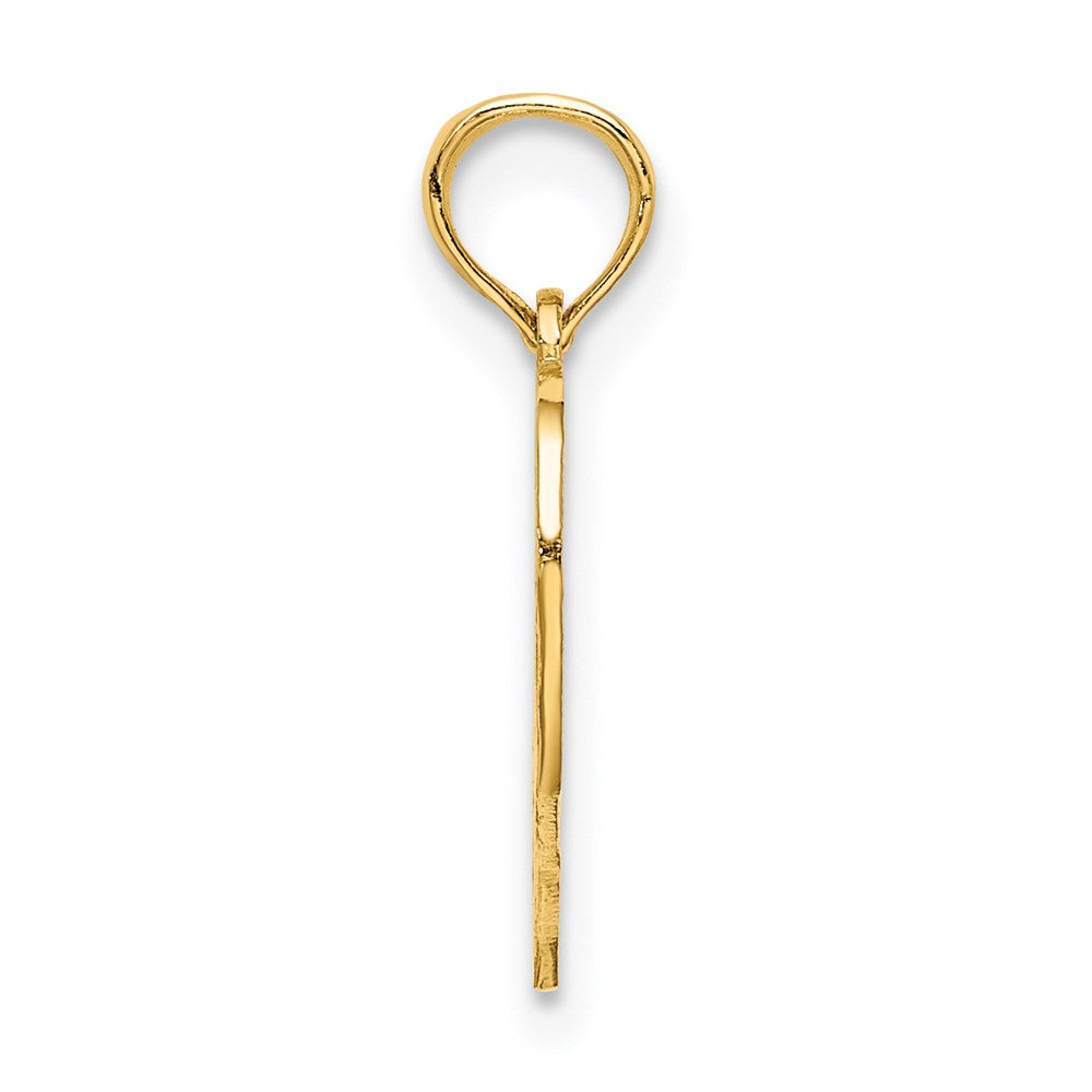 14K Yellow Gold 40 In Heart Charm - Product Photo