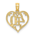 14K Yellow Gold 40 In Heart Charm - Product Photo