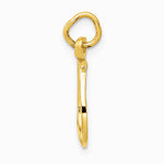 10K / 14K Yellow Gold Solid Polished Horseshoe Charm - Product Photo