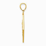 10K / 14K Yellow Gold Medical Disc Pendant - Product Photo