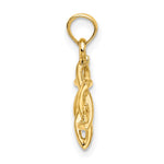 10K / 14K Yellow Gold Polished Star Of David Charm - Product Photo