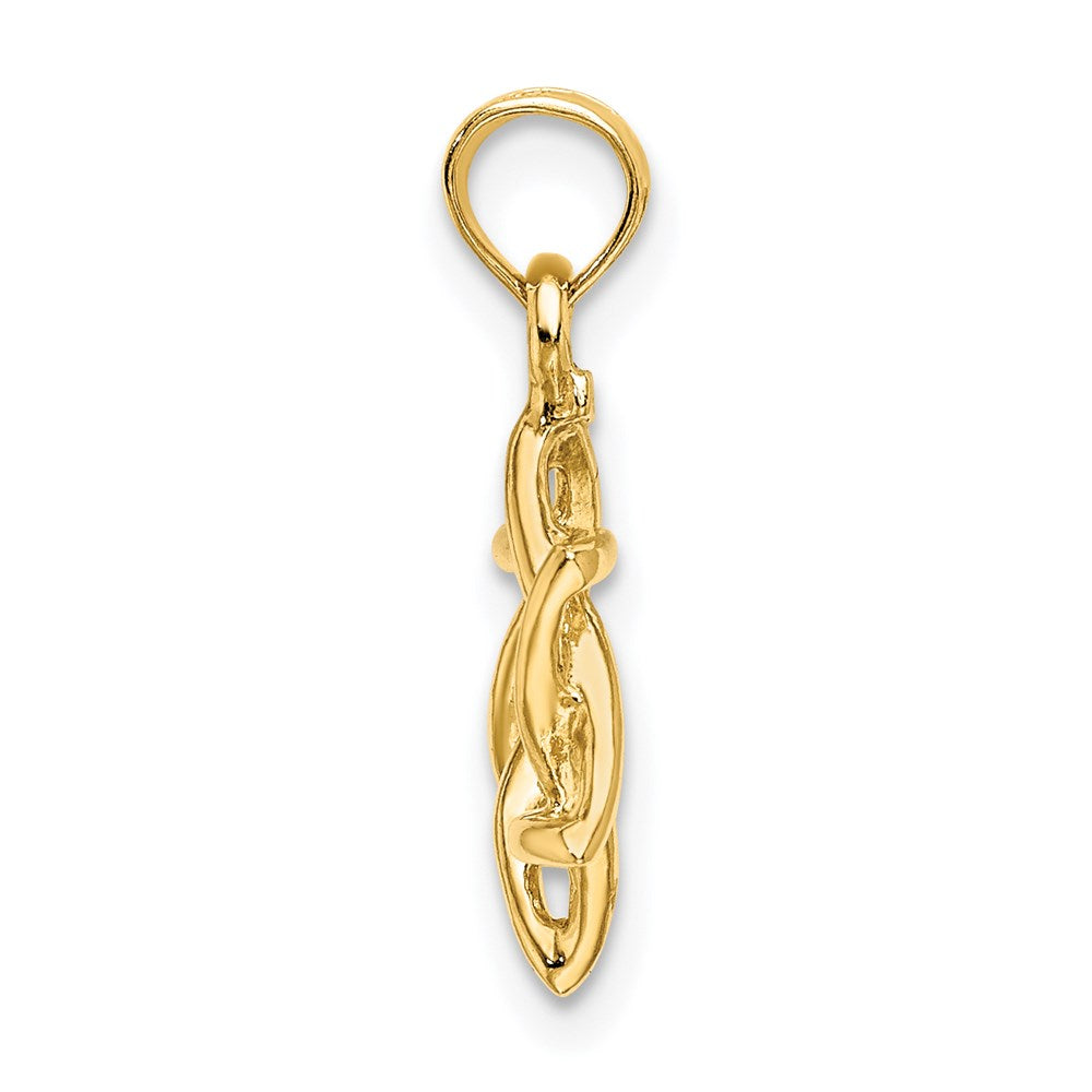 10K / 14K Yellow Gold Polished Star Of David Charm - Product Photo