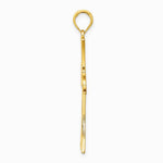 10K / 14K Yellow Gold Polished Celtic Knot Cross Charm - Product Photo