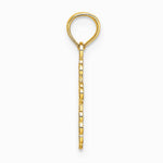 14K Yellow Gold Mini Eastern Orthodox Cross Charm - Product Photo