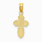14K Yellow Gold Mini Eastern Orthodox Cross Charm - Product Photo
