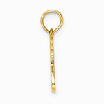 14K Yellow Gold Polished and Engraved TRY JESUS Charm - Product Photo