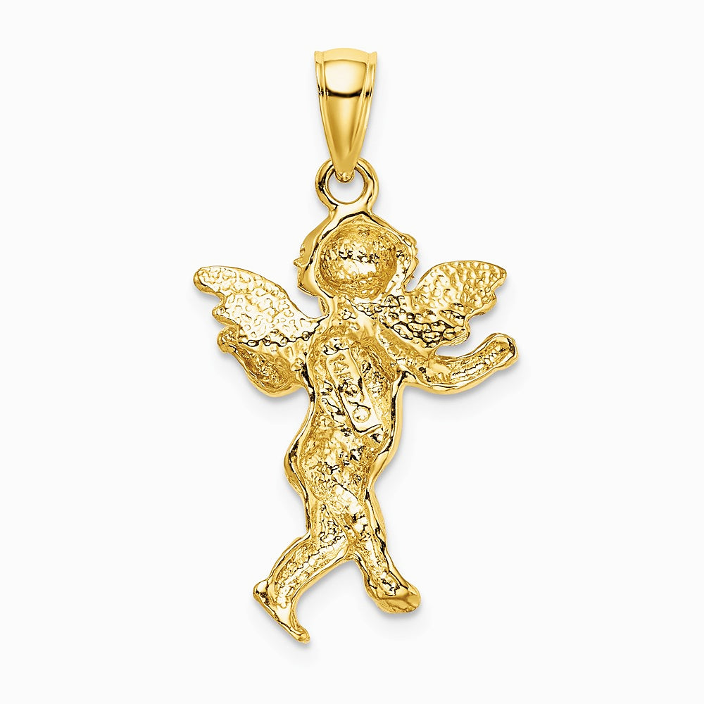 14K Yellow Gold Guardian Angel Walking Charm - Product Photo
