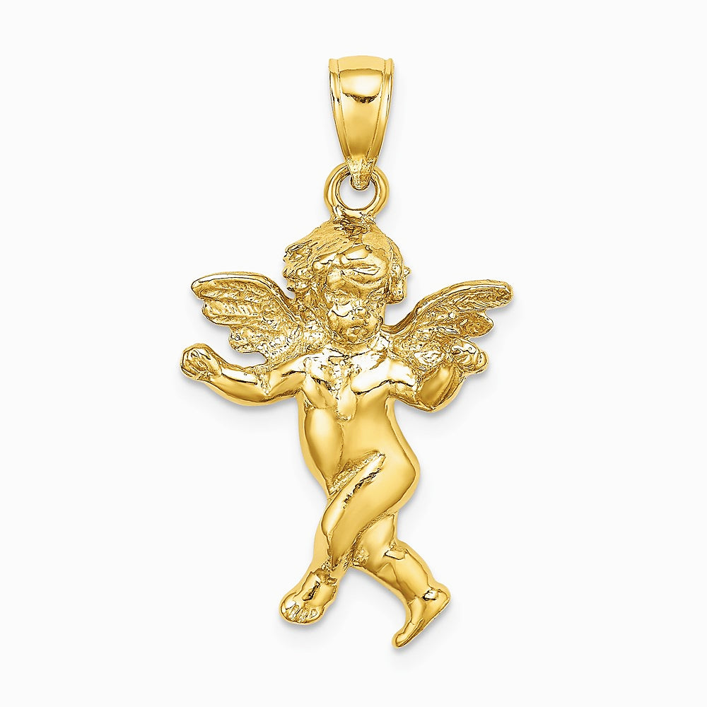 14K Yellow Gold Guardian Angel Walking Charm - Product Photo