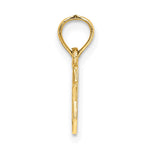 10K / 14K Yellow Gold Mini Star Of David w/ Engraved Swirl Charm - Product Photo