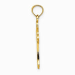 10K / 14K Yellow Gold Polished Cross w/ Heart Charm - Product Photo