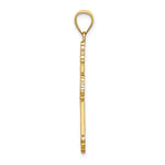 14K Yellow Gold Flower Center Scroll Cross Charm - Product Photo