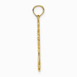 10K / 14K Yellow Gold Cut-Out Dove Center Cross Charm - Product Photo