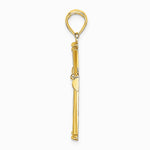 10K / 14K Yellow Gold Polished and Cut-Out Cross - Product Photo