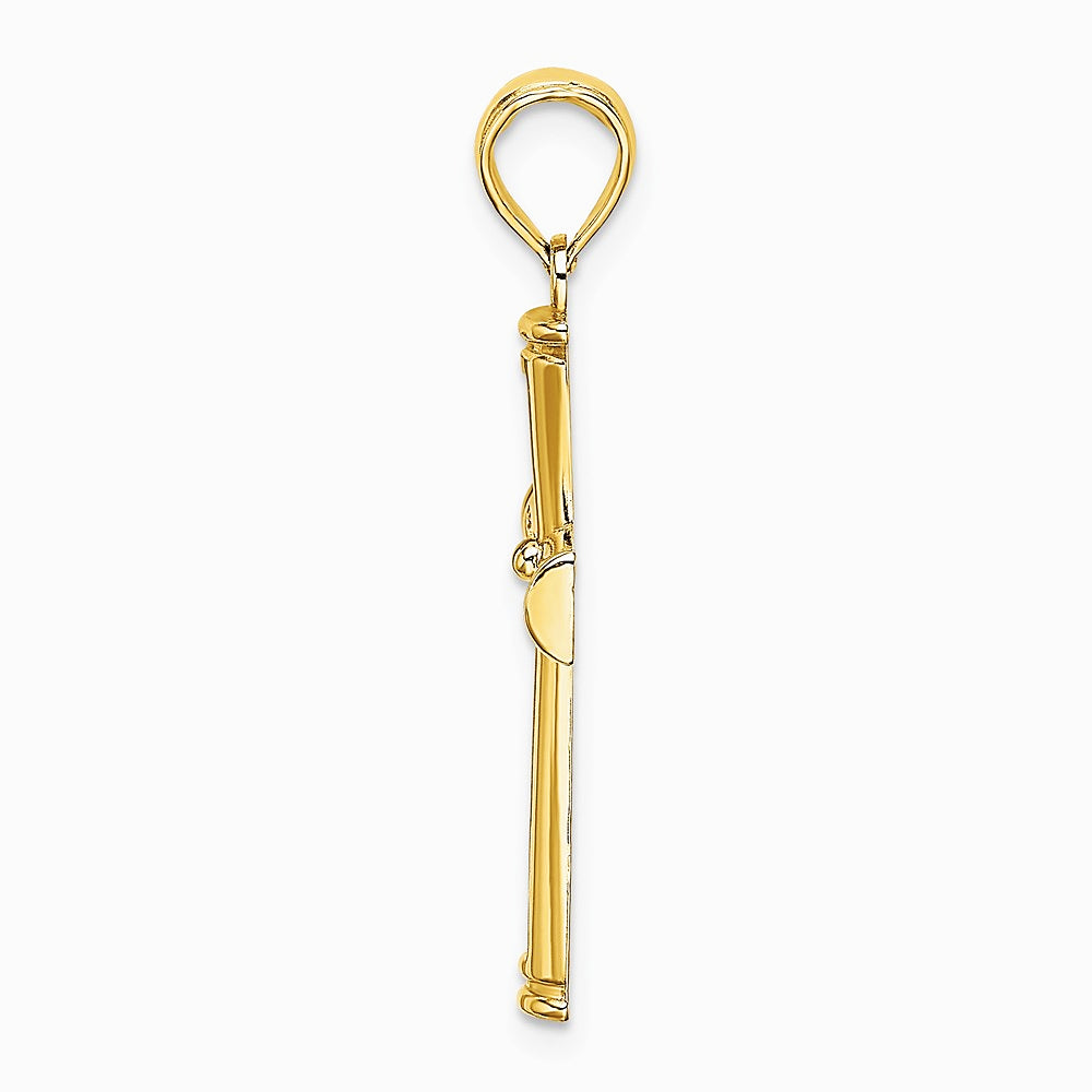 10K / 14K Yellow Gold Polished and Cut-Out Cross - Product Photo