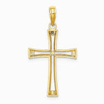 10K / 14K Yellow Gold Polished and Cut-Out Cross - Product Photo