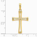 10K / 14K Yellow Gold Polished and Cut-Out Cross - Product Photo